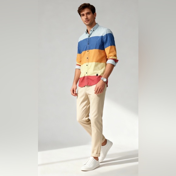 Price Reduced ❗️Lee shirt M (rainbow color) - Picture 1 of 6